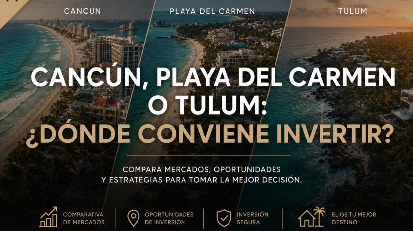 Cancún, Playa del Carmen o Tulum para invertir en bienes raíces