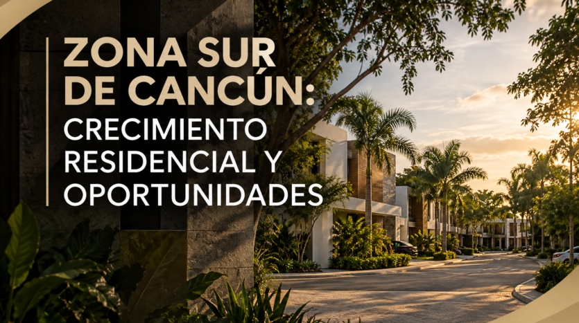 Zona Sur de Cancún crecimiento residencial y oportunidades